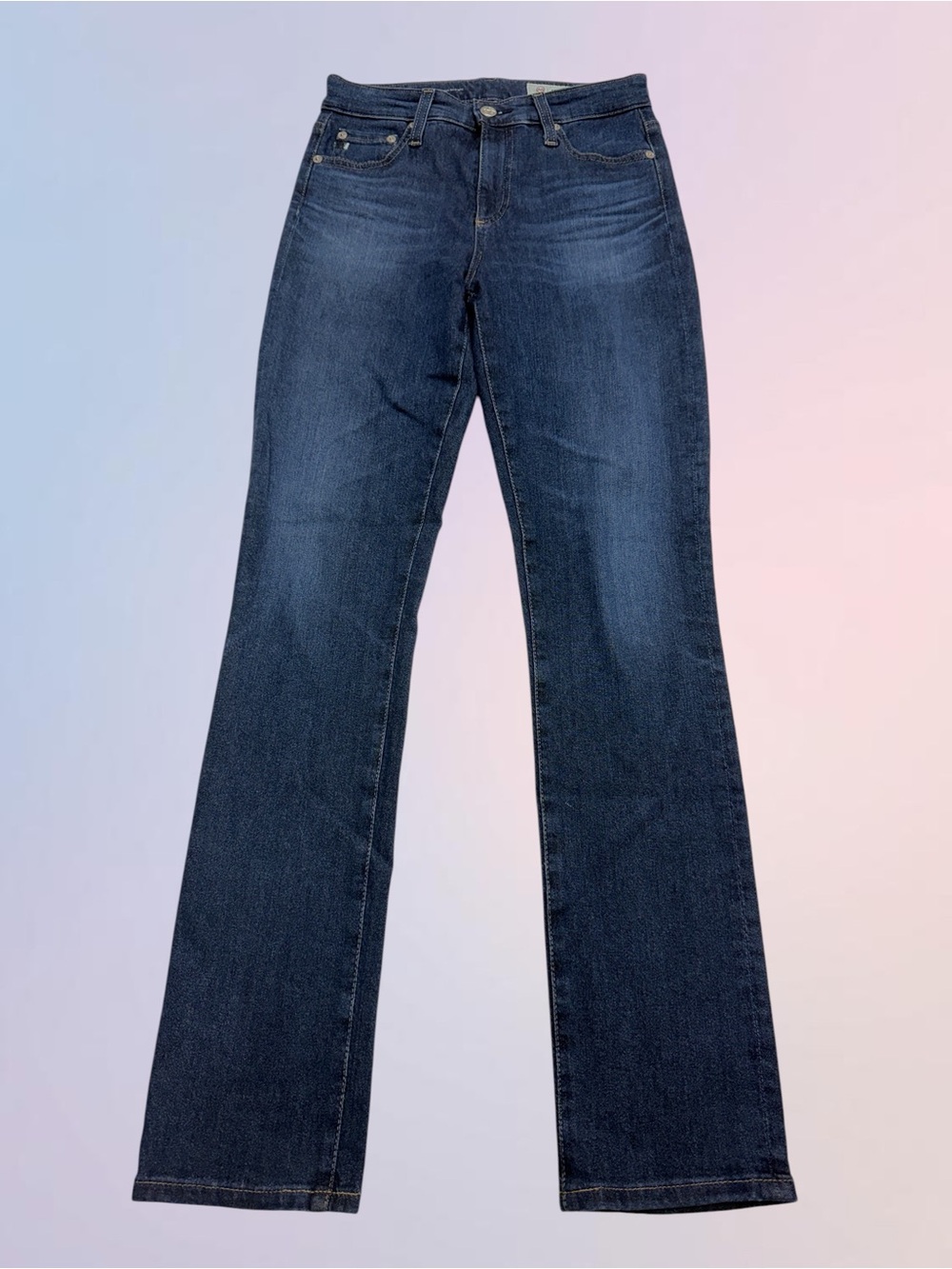 AG Women’s 26R HIGH RISE SLIM STRAIGHT Blue Jeans